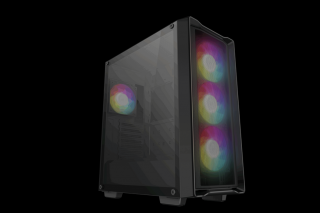 DeepCool Számítógépház - CC560 MESH V2 (ablakos, 4x12cm A-RGB ventilátor, ATX, 2xUSB3.0, fekete)