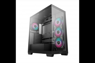 DeepCool Számítógépház - CG580 4F (fekete, ablakos, 4x12cm A-RGB, BTF, ATX, 2xUSB3.0, 1xUSB2.0)