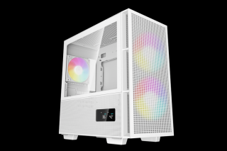 DeepCool Számítógépház - CH360 DIGITAL WH (fekete, 2x14cm +1x12 venti, Mini-ITX / Micro-ATX, 1xUSB3.0, A-RGB, fehér)