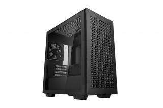 DeepCool Számítógépház - CH370 (fekete, ablakos, 1x12cm ventilátor, Mini-ITX / Micro-ATX, 2xUSB3.0)