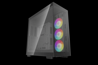 DeepCool Számítógépház - CH780 (fekete, ablakos, 3x140mm A-RGB ventilllátor, E-ATX, 4xUSB3.0)