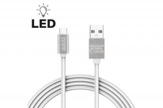 Delight kábel - USB Type-C töltőkábel, 1m, fehér