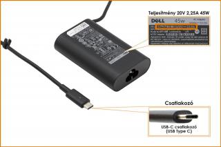 Dell 45W USB-C (Type-C) gyári laptop töltő (20V 2,25A) 0HDCY5