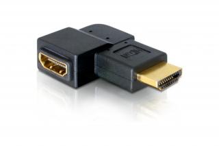 Delock 65076 HDMI M/F adapter, átalakító 90°jobb fekete