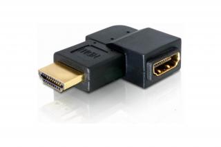 Delock 65077 HDMI M/F adapter, átalakító 90° bal fekete