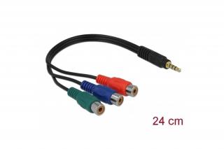 Delock Átalakító - 62499 (3.5 mm Jack > 3 x RCA, apa/anya)