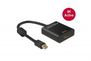 Delock Átalakító - 62611 (Mini Displayport 1.2 -> HDMI, 4K@30Hz, 3D, DTS, aktív, fekete)