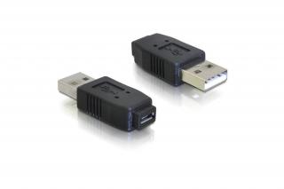 Delock Átalakító - 65029 (USB Micro A+B - USB-A 2.0, anya/apa, fekete)