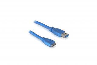 Delock Kábel - 82531 (USB3.0 A – USB3.0 Micro-B kábel, apa/apa, kék, 1m)