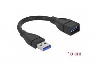 Delock Kábel - 82776 (USB-A 3.0 -> USB-A 3.0 hosszabitó kábel, apa/anya, 0,15m)