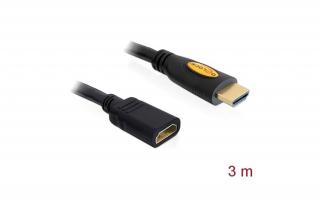 Delock kábel - 83081 (magas sebességű HDMI hosszabbító kábel, Ethernettel, A apa / anya, 3 m)