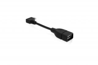 Delock Kábel - 83104 (USB Micro-B, forgatott > USB-A 2.0 OTG, apa/anya, 11cm)