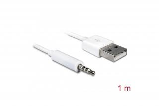 Delock Kábel - 83182 (USB kábel iPhone, Shuffle készülékhez, fehér, 1m)