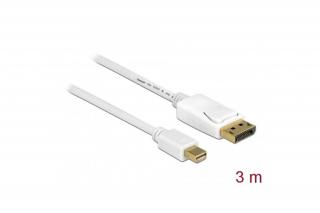 Delock Kábel - 83483 (Mini Displayport 1.2 > Displayport 1.2, 4K@30Hz, aranyozott, 3m)