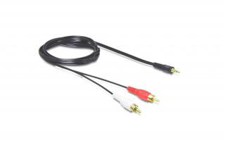 Delock Kábel - 84000 (3.5mm Jack  > 2xRCA apa/apa, 1,5m)