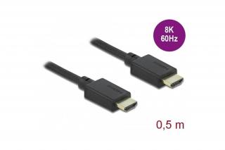 Delock Kábel - 85386 (HDMI apa-apa, Ultra nagy sebességű HDMI kábel 48 Gbps, 8K 60 Hz, 0,5 m)