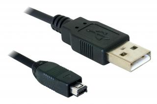 Delock kamera kábel USB-B mini 4 tűs Hirose - USB-A 1,5 m apa-apa