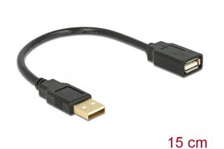 Delock USB 2.0 A-A 15cm apa-anya hosszabbítókábel