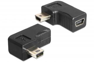 Delock USB-B mini 5 pin apa / anya adapter 90 -ban elforgatott