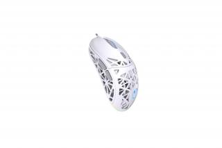 Endorfy Egér - LIV Onyx White (Honeycomb, 8000 DPI, ARGB, PixArt PAW3311, optikai, 1,8m, fehér)