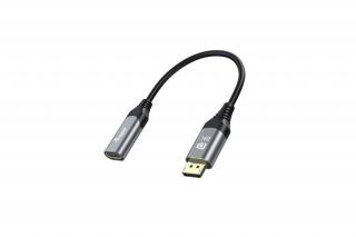 Equip Átalakító - 133446 (DisplayPort1.4 to HDMI, 8K/60Hz, szürke)