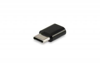 Equip Átalakító - 133472 (USB-C -> MicroUSB átalakító, apa/anya, fekete)