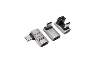 Equip Átalakító - 133478 (USB-C 4 -> USB-C 4 átalakító, apa/anya, fekete) 3db/csomag