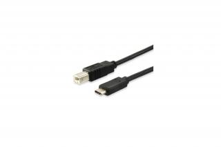 Equip Átalakító Kábel - 12888207 (USB-C -> USB-B 2.0 kábel, apa/apa, 1m)