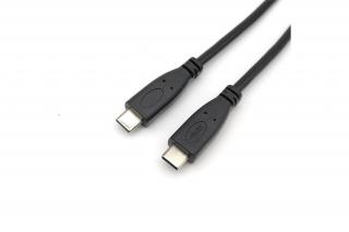 Equip Átalakító Kábel - 12888307 (USB-C2.0 to USB-C, apa/apa, fekete, 1m)