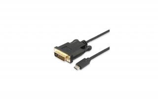 Equip Átalakító Kábel - 133468 (USB-C -> DVI-D Dual-Link kábel, apa/apa, 1,8m)