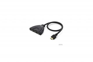 Equip HDMI Switch - 332703 (3x Bemenet, 1x Kimenet, fekete)