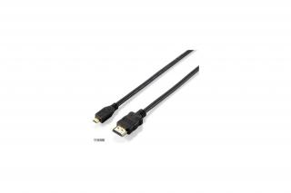 Equip Kábel - 119308 (HDMI1.4 - MicroHDMI kábel, apa/apa, 2m)