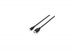 Equip Kábel - 119309 (HDMI1.4 - MicroHDMI kábel, apa/apa, 1m)