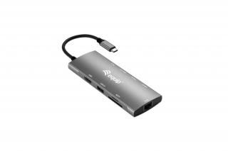 Equip Notebook Dokkoló - 133490 (Bemenet: USB-C, Kimenet: USB-C PD:100W/HDMI/2x USB-A 3.2 Gen1/ USB-C3.2 Gen1/SD/TF)