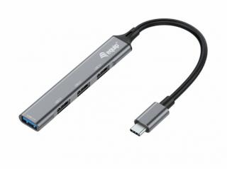 Equip USB Type C tápelosztó, 4 USB 3.0 port (128961)