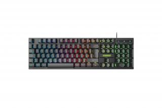 Everest Gamer Billentyűzet - KB-188 Borealis Rainbow (Numpad, USB, fekete, magyar, RGB LED)