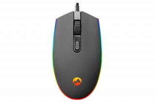 Everest Gamer Egér - SM-GX66  (1600 DPI, 4gomb, 1,25m harisnyázott kábel, optikai, fekete, RGB LED)