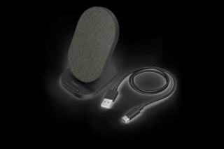 Hama Töltő szett - 201685 QI-FC10S (vezeték nélküli, QI töltőpad, LED, 10W, LED, fekete)