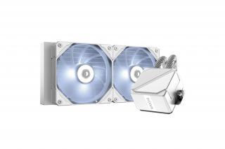 ID-Cooling CPU Water Cooler - DASHFLOW 240 BASIC WHITE (15.2~35.2dB; max. 140,16 m3/h; 2x12cm, fehér)