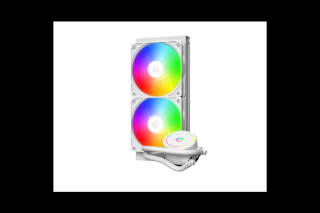 ID-Cooling CPU Water Cooler - FX240 ARGB WHITE (35,2dB; max. 129,39 m3/h; 2x12cm, A-RGB LED, fehér)