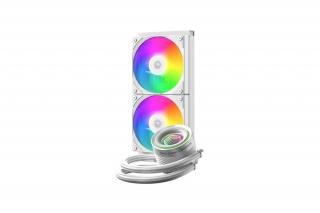 ID-Cooling CPU Water Cooler - FX240 INF WHITE (27.2dB; max. 98,54 m3/h; 2x12cm, A-RGB, fehér)