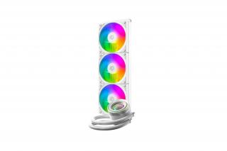 ID-Cooling CPU Water Cooler - FX360 INF WHITE (27.2ddB; max. 98,54 m3/h; 3x12cm, A-RGB, fehér)