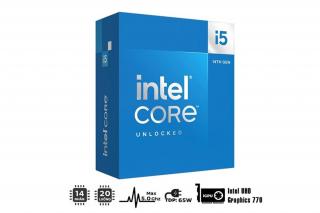 Intel Processzor - Core i5-14500 (2600Mhz 24MBL3 Cache 10nm 65W skt1700 Raptor Lake) BOX