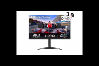 LG Monitor 32" - 32UR550K-B (VA; 16:9; 4K 3840x2160; 4ms; 250cd; 60Hz; HDMIx2; DP;  Spkr, Pivot)