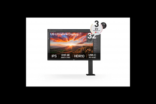 LG Monitor 32" Ergonomic - 32UN880K-B (IPS; 16:9; 4K 3840x2160; 5ms; 350cd; HDMIx2; DP; USB-C; Hangszóró, Pivot)
