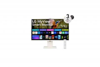 LG Monitor 32" Smart - 32SR85U-W (IPS; 16:9; 3840x2160; 5ms; 400cd; HDMI, USBx3, USB-C, BT, Spkr, webOS, Wifi, Airplay)