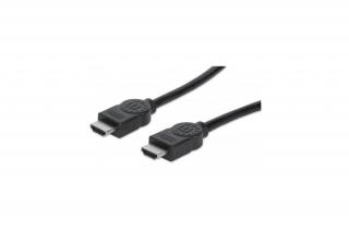 Manhattan Kábel - HDMI to HDMI (Ethernet HEC, ARC, 3D, 4K,  Shielded,  10m, Fekete)