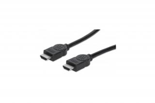 Manhattan Kábel - HDMI to HDMI (Ethernet HEC, ARC, 3D, 4K,  Shielded,  3m, Fekete)