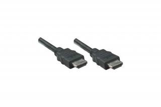 Manhattan Kábel - HDMI to HDMI (Ethernet HEC, ARC, 3D, 4K,  Shielded,  5m, Fekete)
