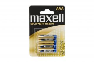 Maxell Elem - Szuper Alkáli elem,  4db AAA (LR03), 1,5V (no mercury)